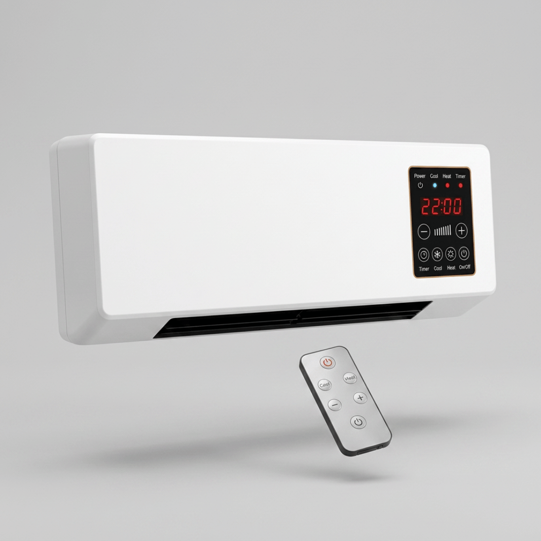 Gabrys 2-in-1 Wall Mounted Fan Heater – 1800W & Remote