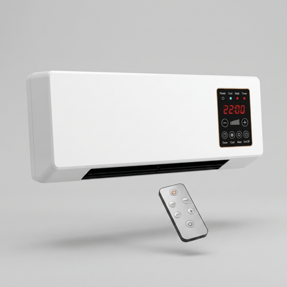 Gabrys 2-in-1 Wall Mounted Fan Heater – 1800W & Remote