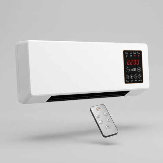 Gabrys 2-in-1 Wall Mounted Fan Heater – 1800W & Remote