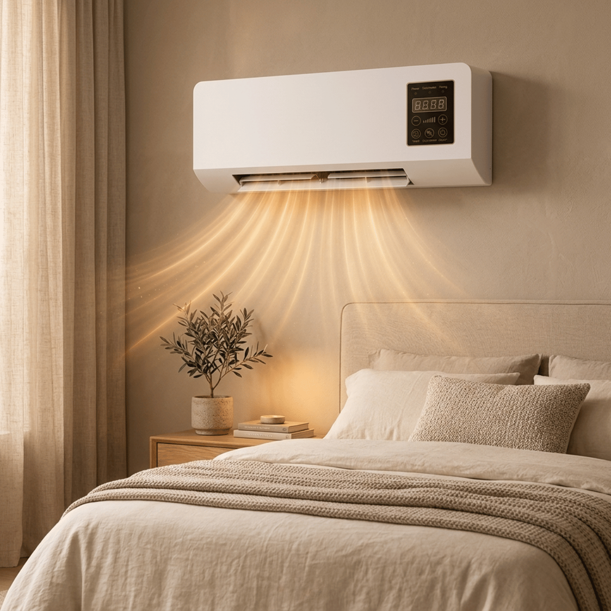Wall Fan Heater with Remote – Heating & Cooling