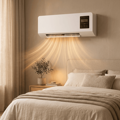 Wall Fan Heater with Remote – Heating & Cooling