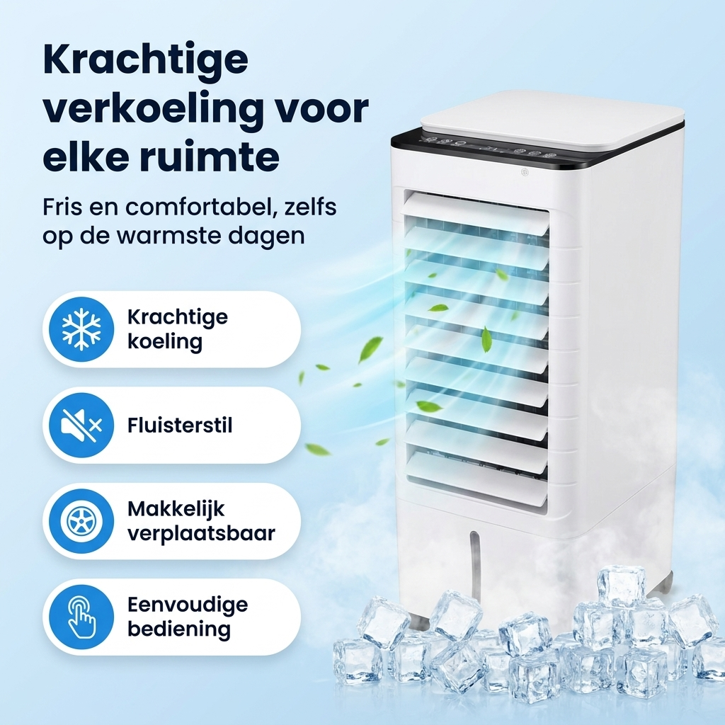 Mobiele 3-in-1 Aircooler – Koeling zonder Slang